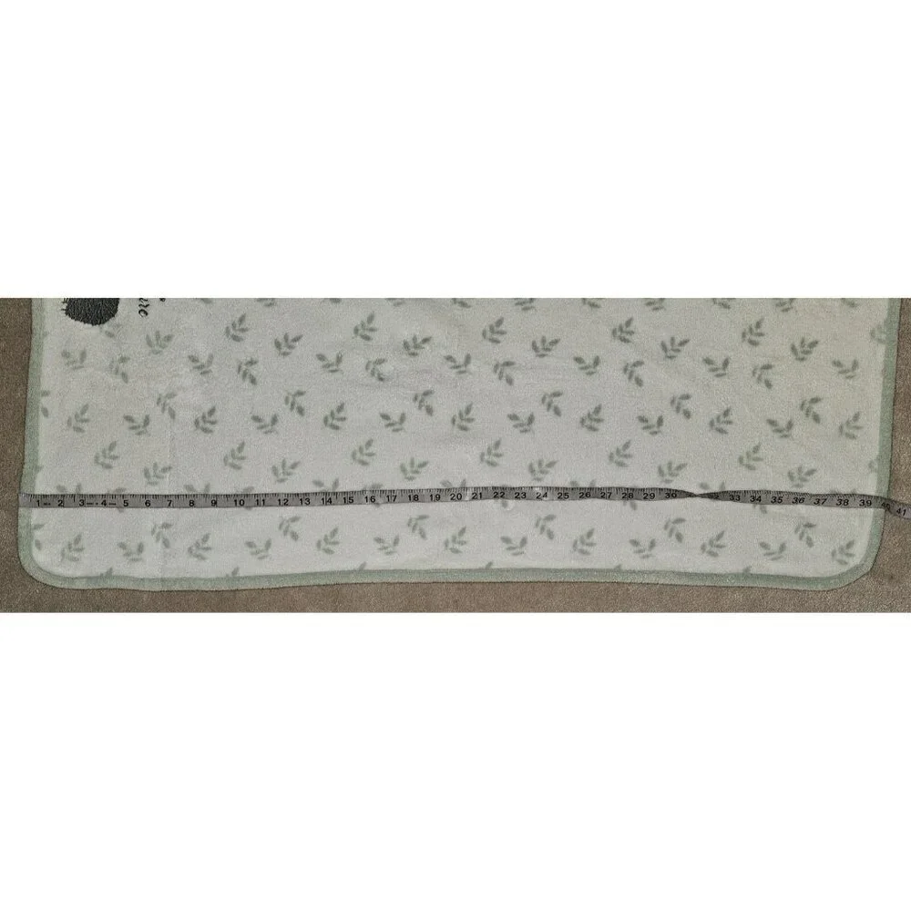 Parent's Choice Here For Adventure Hedgehog Baby Blanket Green White Leaves